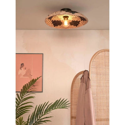 Plafonniere Andros - Naturel/Zwart - Ø45cm by GOOD&MOJO