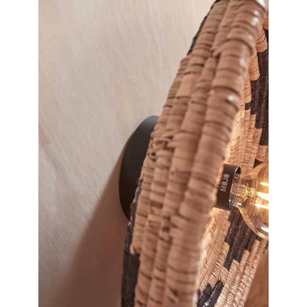 Wandlamp Andros - Naturel/Zwart - Ø45cm - depauwwonen