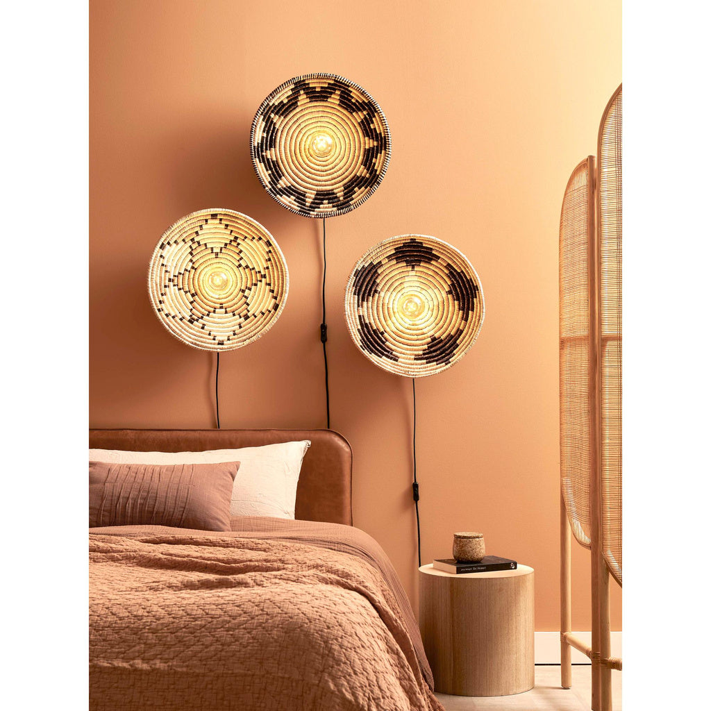 Wandlamp Andros - Naturel/Zwart - Ø45cm - depauwwonen