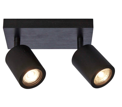 Plafonniere Java - Bamboe Zwart - 22x12x13cm by GOOD&MOJO