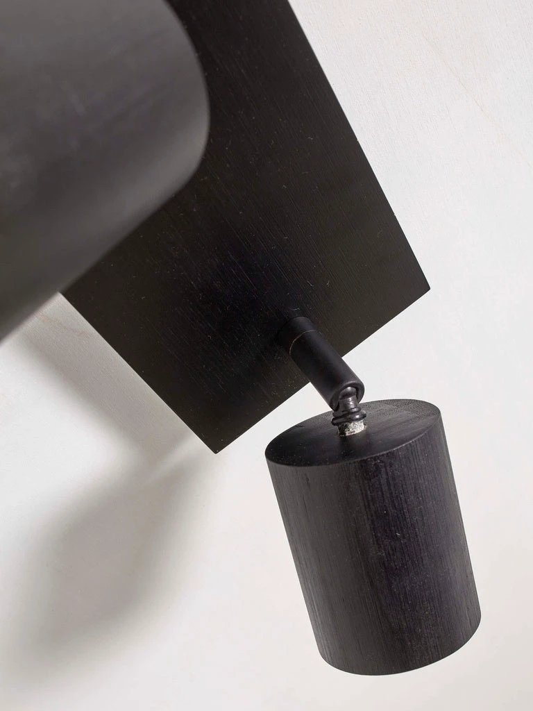 Plafonniere Java - Bamboe Zwart - 22x12x13cm by GOOD&MOJO