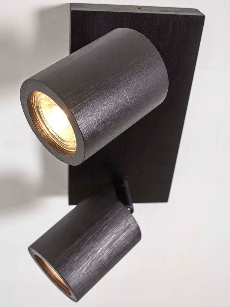 Plafonniere Java - Bamboe Zwart - 22x12x13cm by GOOD&MOJO