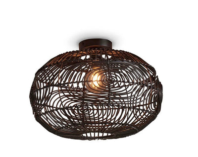 Plafondlamp Madeira Rotan zwart by GOOD&MOJO