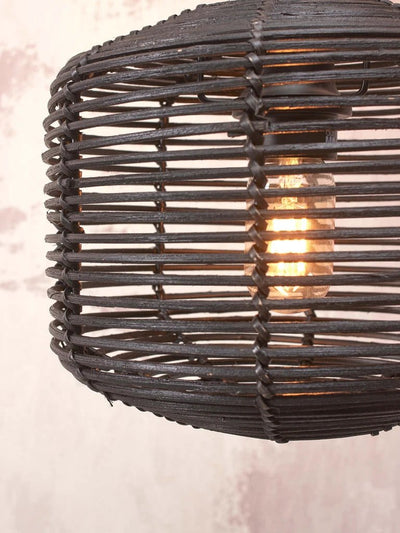 Plafondlamp Tanami Rotan zwart by GOOD&MOJO