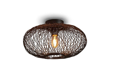 Plafondlamp Cango Bamboe Ellips zwart - S by GOOD&MOJO
