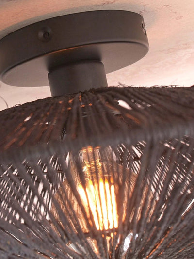 Plafondlamp Iguazu Jute zwart - L by GOOD&MOJO