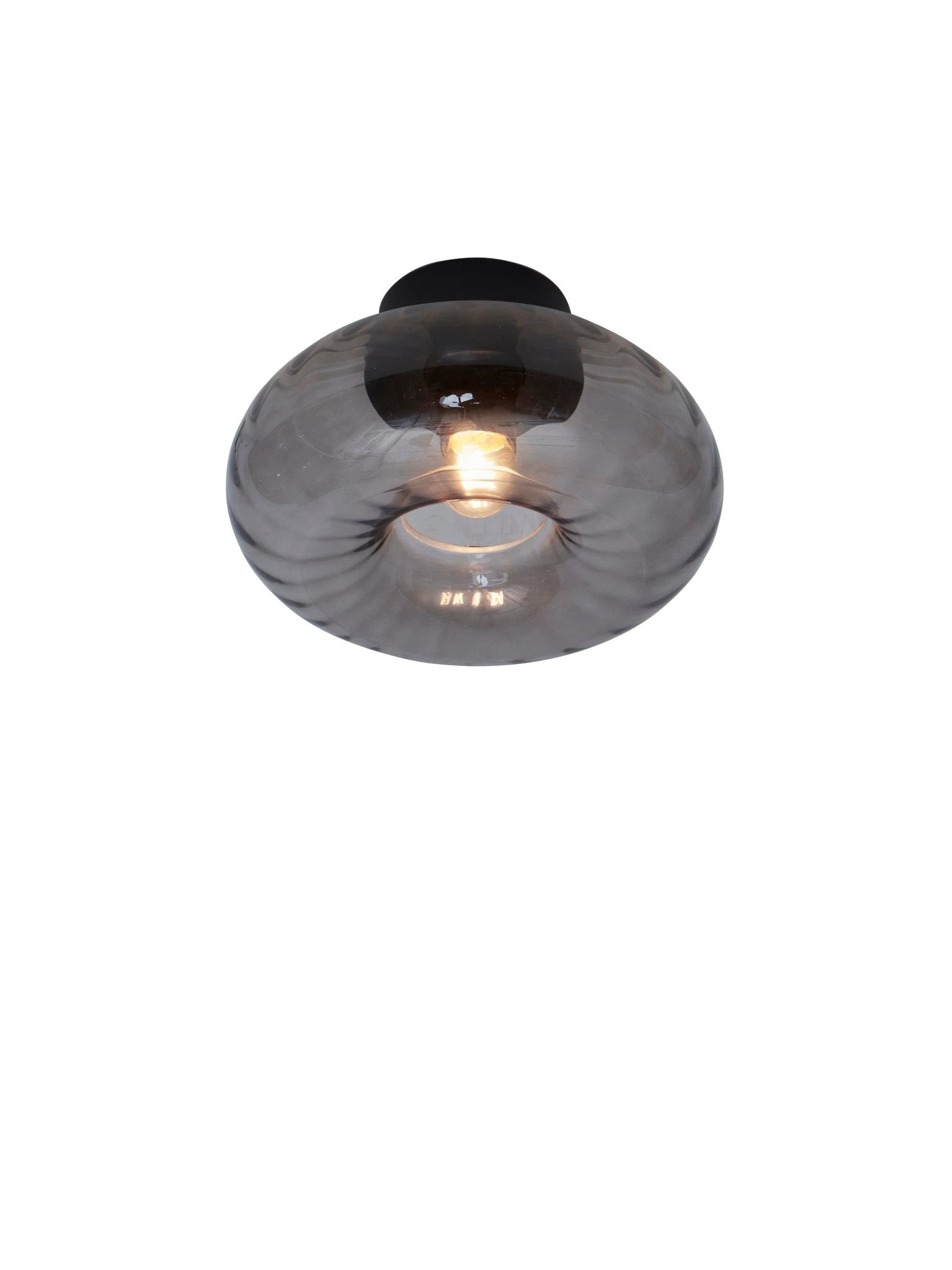 Zwarte plafondlamp Brussel van it's about RoMi met diameter van 27 cm, moderne en strakke verlichtingsarmatuur voor het plafond.