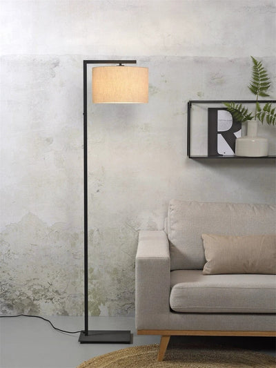 Vloerlamp Boston - Zwart/Naturel - 30x32x160cm by it's about RoMi