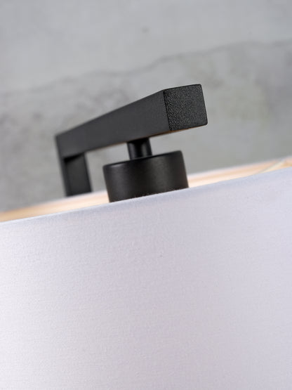 Vloerlamp Boston - Zwart/Wit - 30x32x160cm - depauwwonen