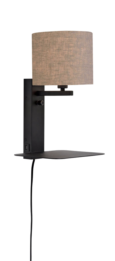 Wandlamp Florence - Taupe/Zwart - 24x22x42cm by it's about RoMi