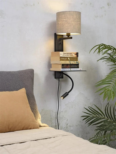 Wandlamp Florence - Taupe/Zwart - 24x22x52cm by it's about RoMi