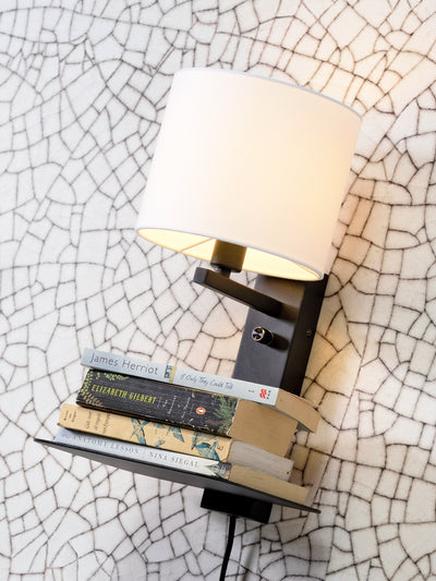 Wandlamp Florence - Wit/Zwart - 24x22x42cm by it's about RoMi