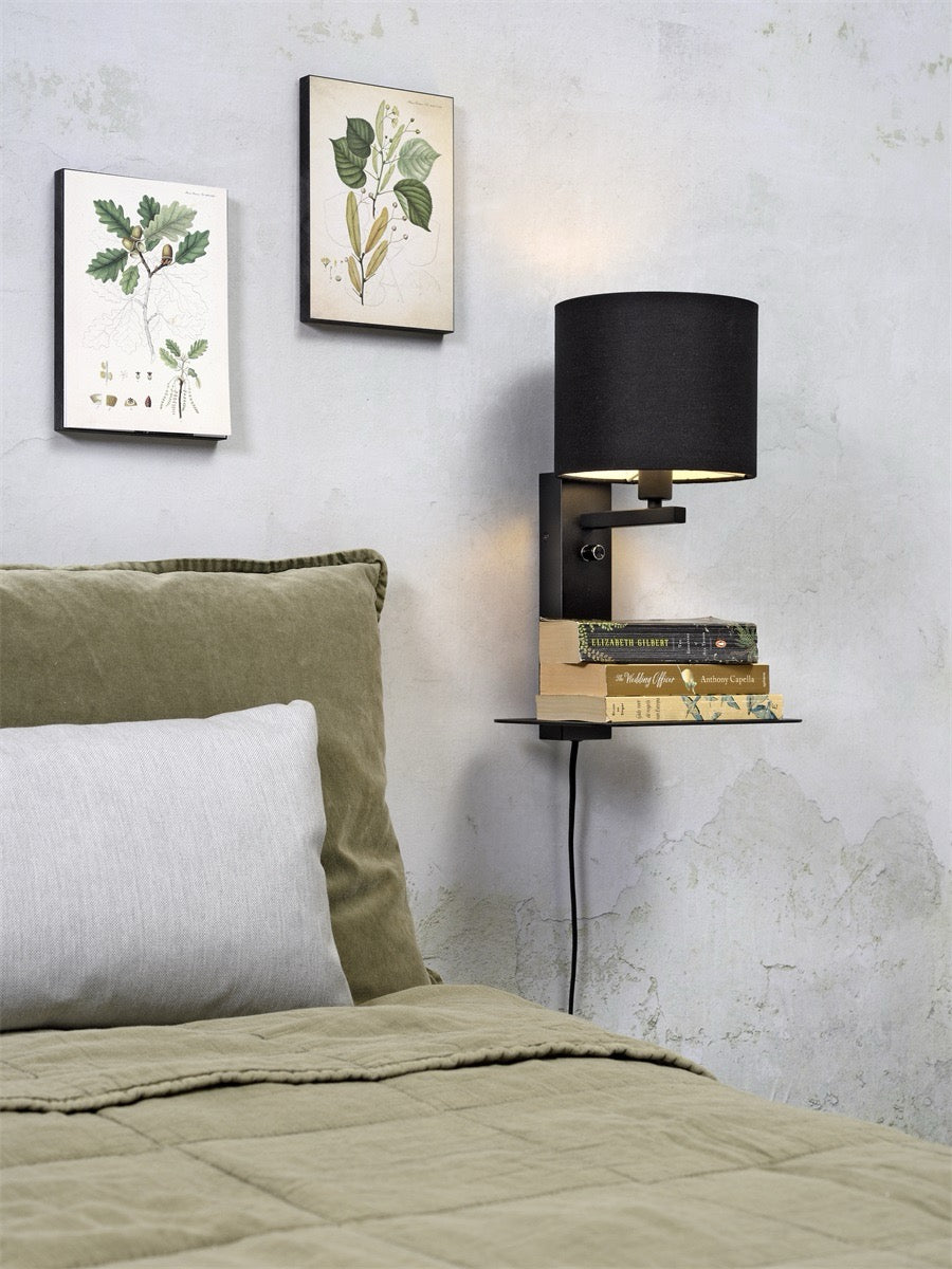 Wandlamp Florence - Zwart/Zwart - 24x22x42cm - depauwwonen