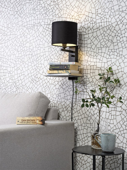 Wandlamp Florence - Zwart/Zwart - 24x22x42cm - depauwwonen