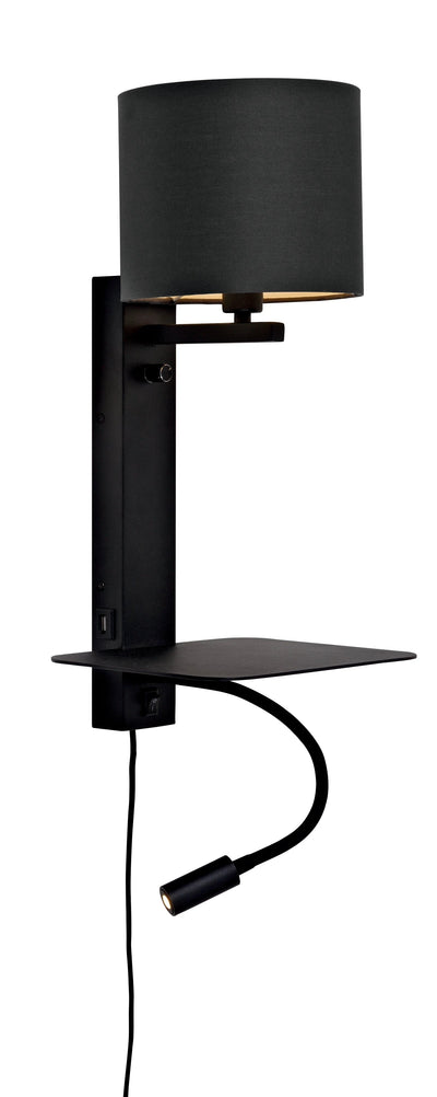 Wandlamp Florence - Zwart/Zwart - 24x22x52cm by it's about RoMi