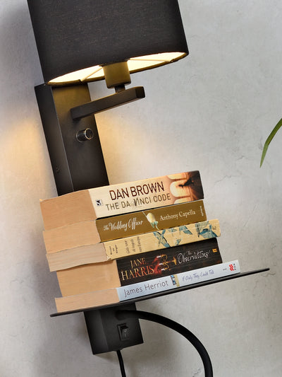 Wandlamp Florence - Zwart/Zwart - 24x22x52cm by it's about RoMi