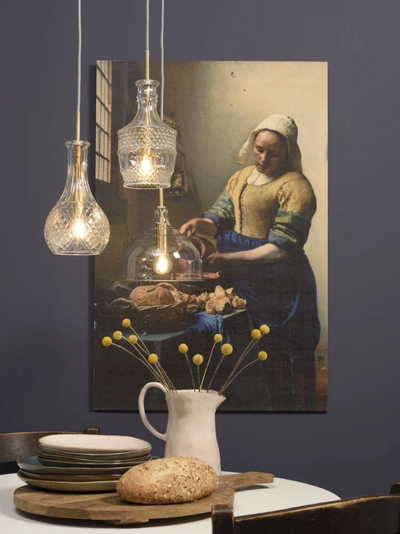 Hanglamp glas Brussel transparant/goud rond by it's about RoMi