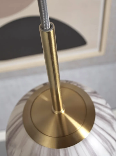 Hanglamp glas/ijzer Carrara globe Ø22 - M by it's about RoMi