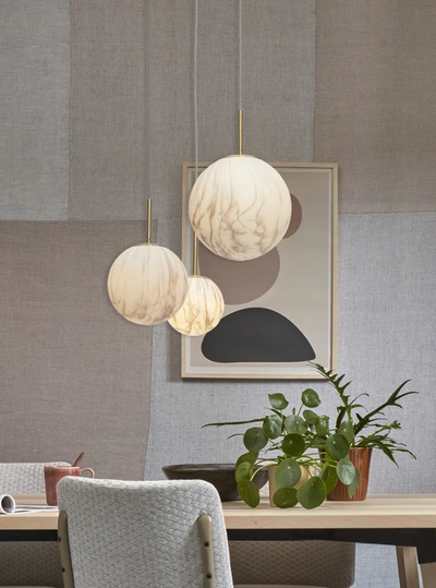 Hanglamp glas/ijzer Carrara Ø28 - L by it's about RoMi