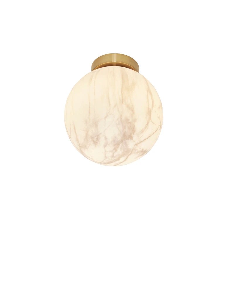 Plafonniere Carrara - Goud/Wit - Ø22cm by it's about RoMi
