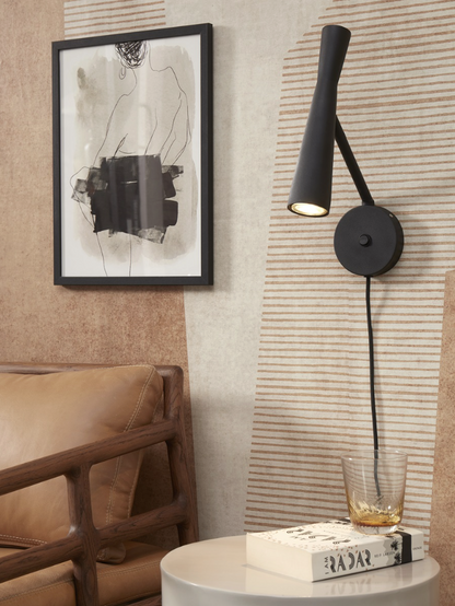 Wandlamp Bordeaux - Zwart - 10.5x26x34.5cm - depauwwonen