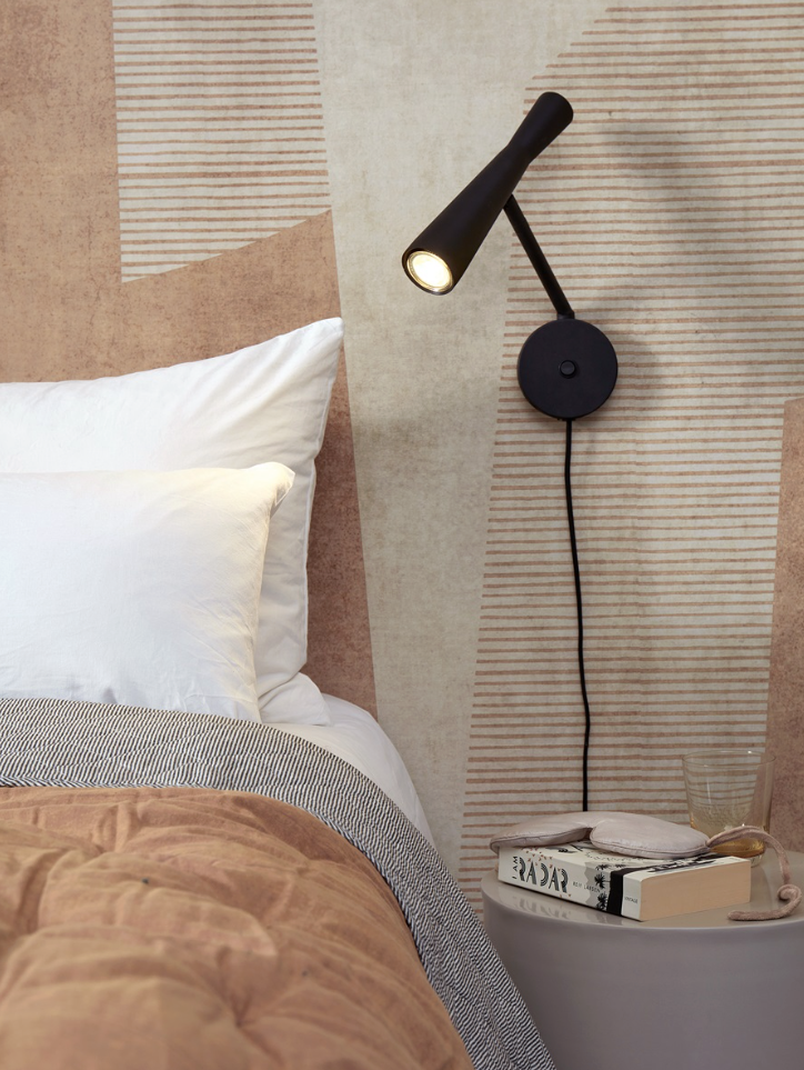 Wandlamp Bordeaux - Zwart - 10.5x26x34.5cm - depauwwonen