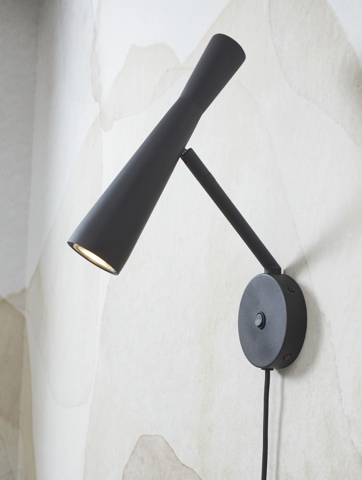 Wandlamp Bordeaux - Zwart - 10.5x26x34.5cm - depauwwonen