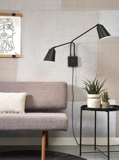 Wandlamp Bremen - Zwart - 130x49cm - 2L by it's about RoMi