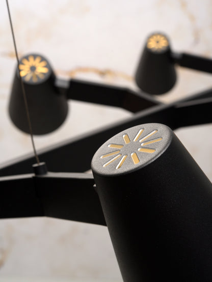 Hanglamp ijzer Biarritz verstelbaar zwart - depauwwonen