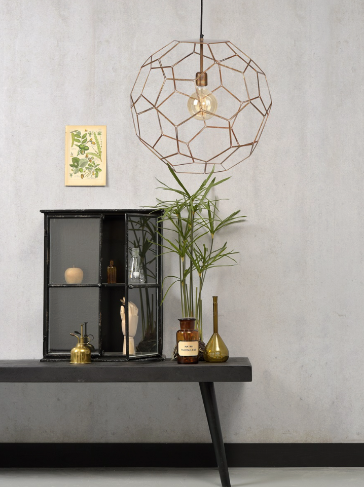 Hanglamp draadijzer Marrakesh koper L - depauwwonen