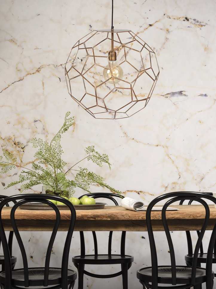 Hanglamp draadijzer Marrakesh koper L - depauwwonen