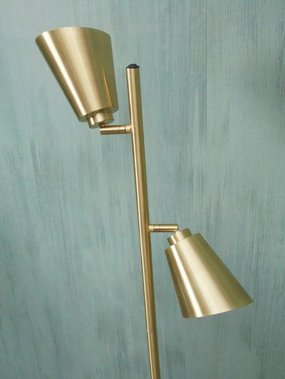 Vloerlamp ijzer Bremen 2-kap goud by it's about RoMi