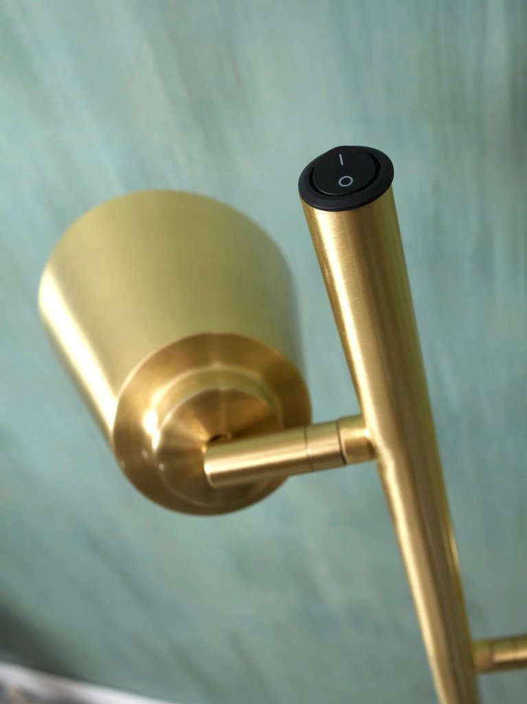 Vloerlamp ijzer Bremen 2-kap goud by it's about RoMi