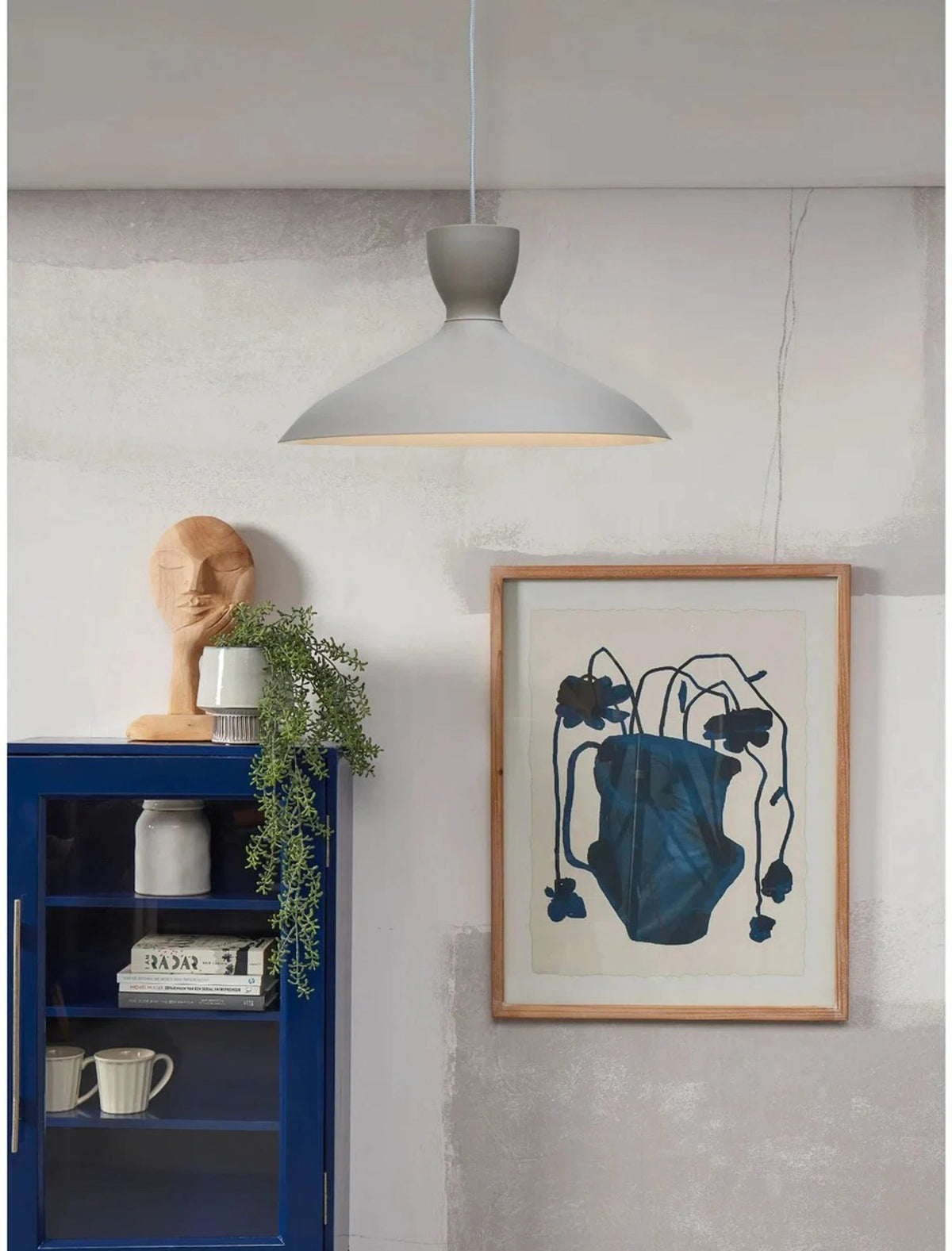 Grijze Hanglamp Hanover van it's about RoMi, vierkant formaat 40x40x22cm, modern design, zichtbaar met metalen afwerking.