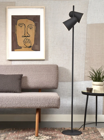 Vloerlamp ijzer Salamanca 2-kap - zwart by it's about RoMi