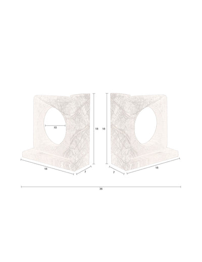 Boekensteun Satpura (Set van 2) by Dutchbone