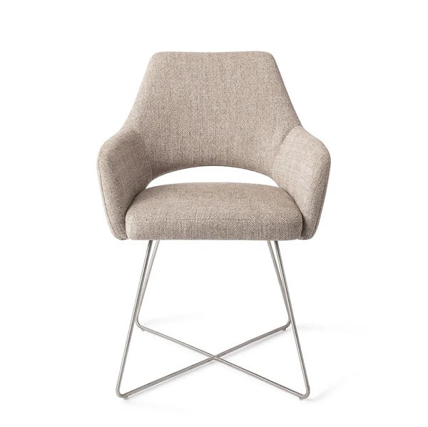 Yanai Eetkamerstoel - Cross Steel - depauwwonen