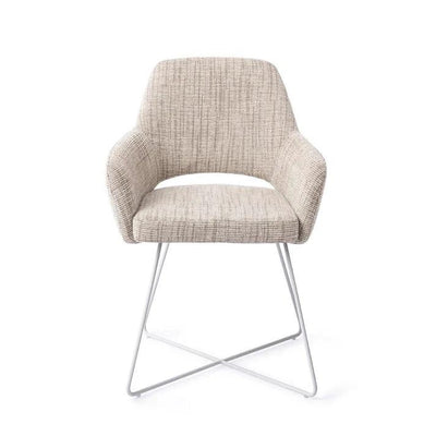 Yanai Eetkamerstoel - Cross White by Jesper Home