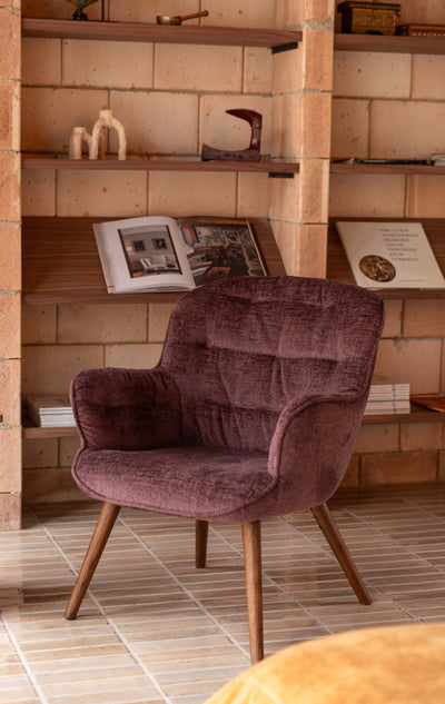 Fauteuil Lenn Plum by Dutchbone