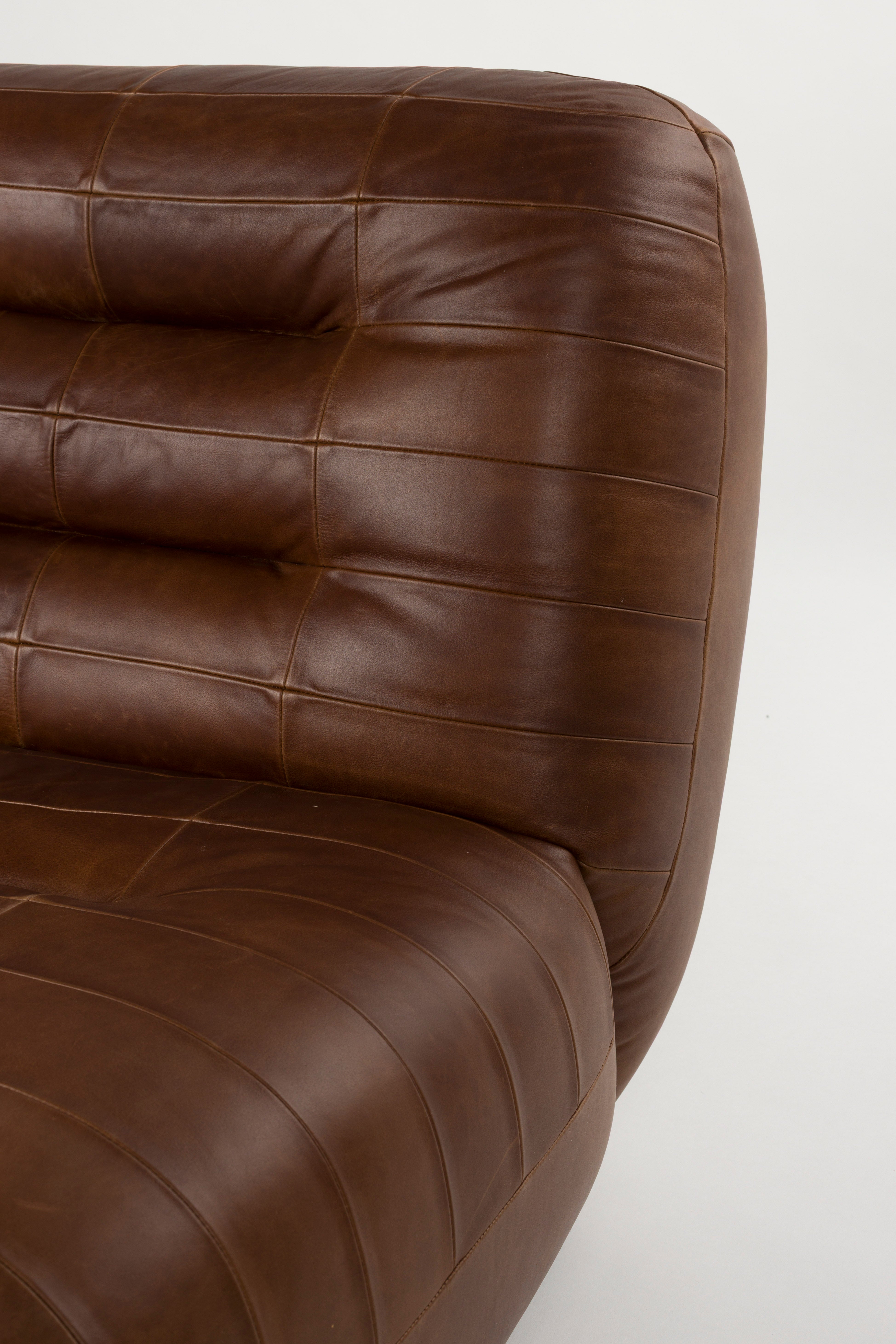 Lounge Chair Wyatt Wax Leather Chocolate