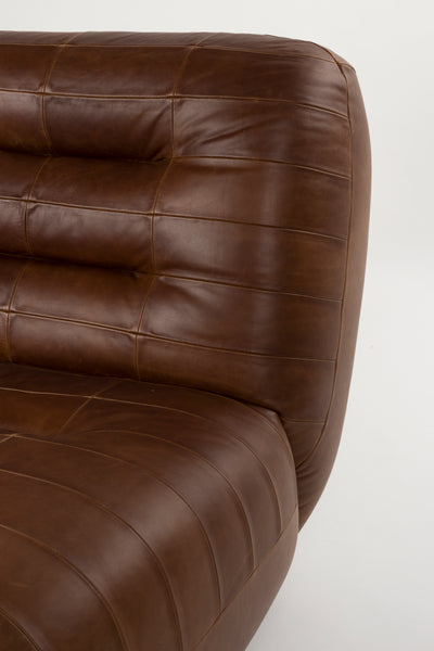 Fauteuil Wyatt Wax Leather Chocolate by Dutchbone