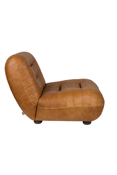 Fauteuil Wyatt Wax Leather Cognac by Dutchbone