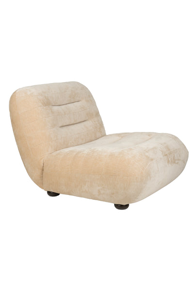 Fauteuil Wyatt Velours Beige by Dutchbone