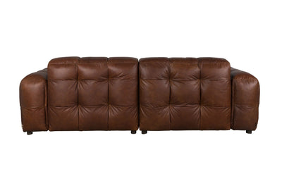 Bankstel Hackman 3-Seater Leather Chocolate by Dutchbone