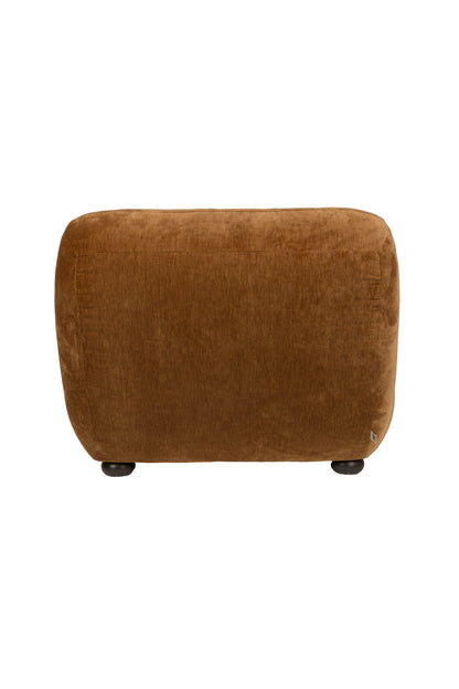 Lounge Chair Wyatt Velours Cognac