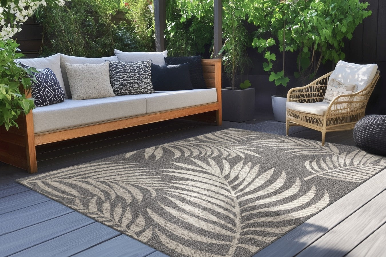 Binnen/buiten Vloerkleed Casa 607 Zilver - 3 maten - depauwwonen