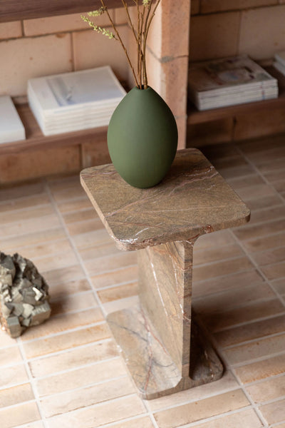 Bijzettafel Satpura Brown Marble by Dutchbone
