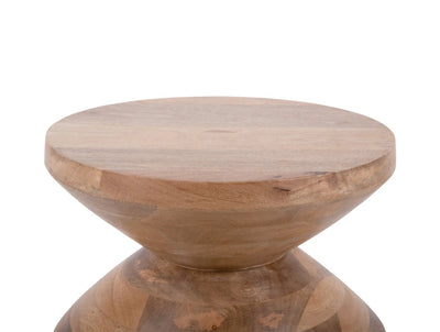 Bijzettafel Totem - Naturel - 35x35x46cm by Leitmotiv