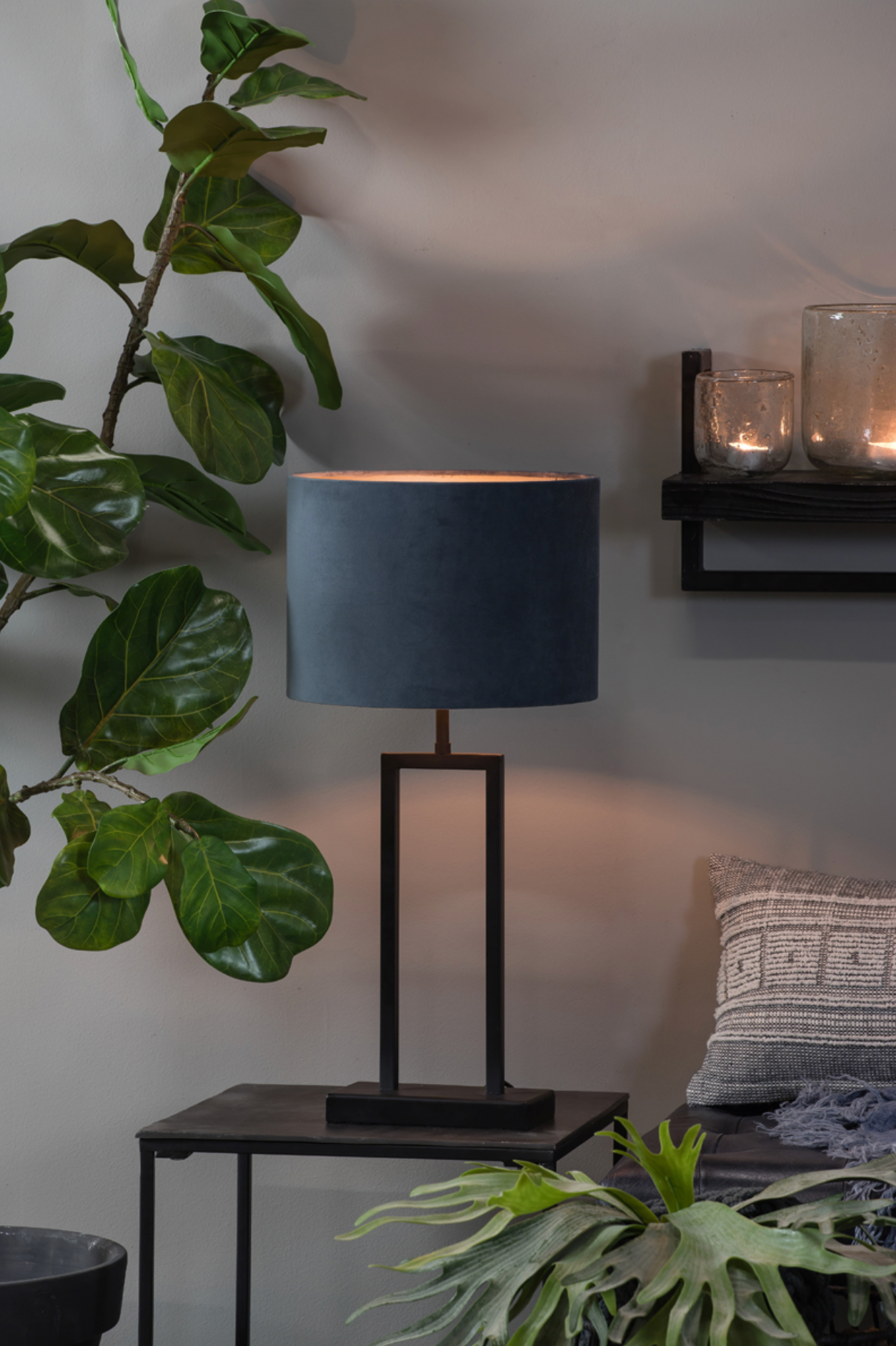 Cilinder Lampenkap Petrol Blauw in 4 Maten - depauwwonen