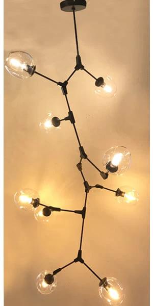 Hanglamp Jonah 9L Zand Nikkel Frame by LightDesign